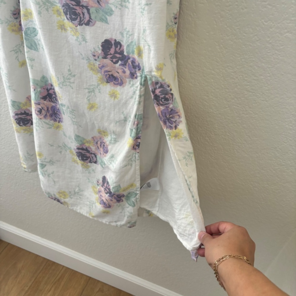 Lucky Brand Laura Ashley white floral midi dress Size Medium - Picture 9 of 14